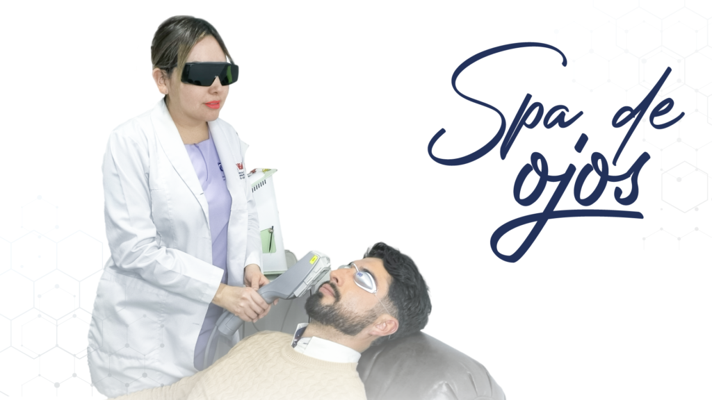 Tratamiento ocular Eye-Light® en spa especializado de Quito para aliviar síntomas de ojo seco mediante luz pulsada y fotobiomodulación.